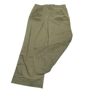 GAP Olive Green Velvet Pocket Boyfriend Chino Pants N0492